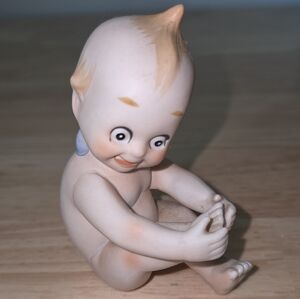 Vintage Lefton Kewpie Bisque Procelain